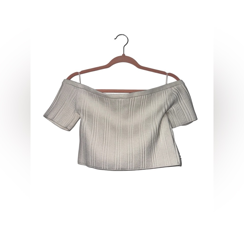 Aerie Off-Shoulder Ribbed top - Cream